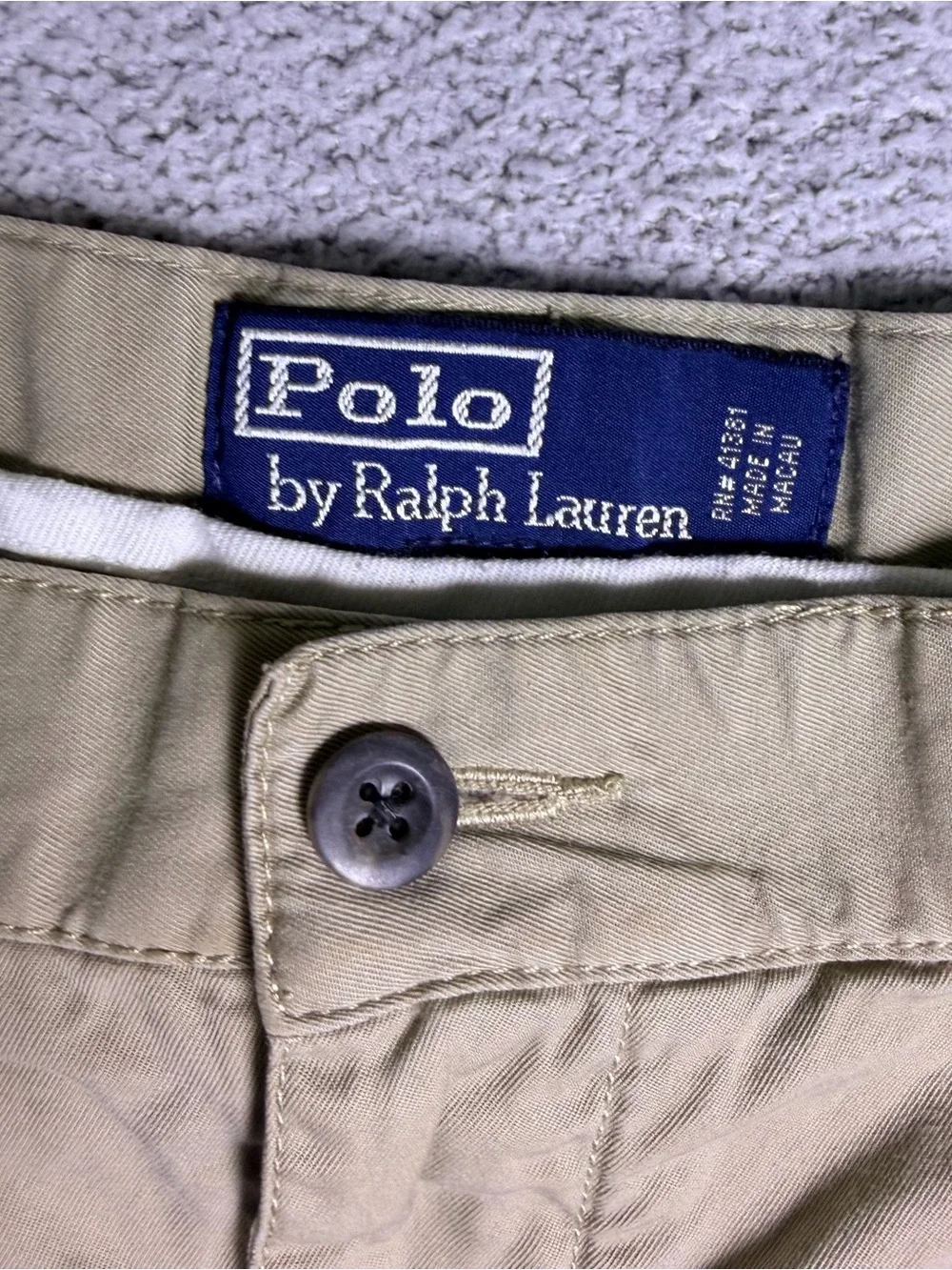 Vintage Polo Ralph Lauren Pleated Chino Shorts Men’s 36 Fits 34 Khaki Preppy